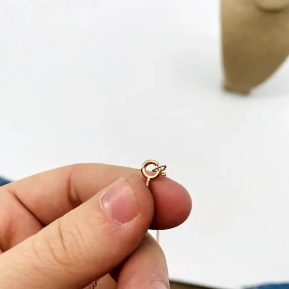 925‎ Sterling Silver Rose gold Bar Dainty Necklace